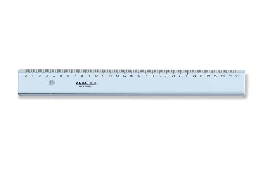 ARDA Wandtafel-Lineal 40 cm – Kunststoff, transparent, mit Tuschekante, mit Etui