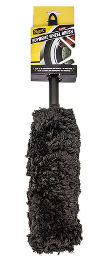 Meguiar's Fugen-/Detailbürste (inkl. Hahnenputzer) Supreme L – Mikrofaser, 45 cm, schwarz