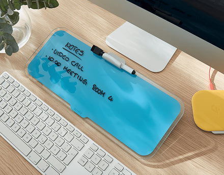 Leitz Glasboard – Blau, Rahmenlos – 38 × 15 cm