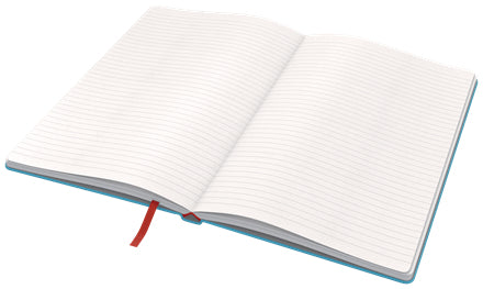 Leitz Cosy Notizbuch – A5 – Liniert 5 mm – 80 Seiten – 330 g/m² – Hardcover, Gummiband, Blau