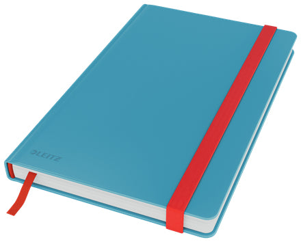 Leitz Cosy Notizbuch – A5 – Liniert 5 mm – 80 Seiten – 330 g/m² – Hardcover, Gummiband, Blau