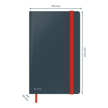 Leitz Cosy – Notizbuch – A5, liniert, 80 Blatt, 100 g/m², Hardcover, schwarz
