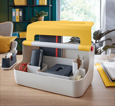 Leitz Aufbewahrungsbox 12 l (mit Deckel) – Acrylnitril-Butadien-Styrol (ABS) – Gelb – 214 × 196 × 367 mm