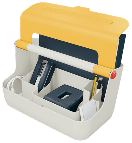 Leitz Aufbewahrungsbox 12 l (mit Deckel) – Acrylnitril-Butadien-Styrol (ABS) – Gelb – 214 × 196 × 367 mm