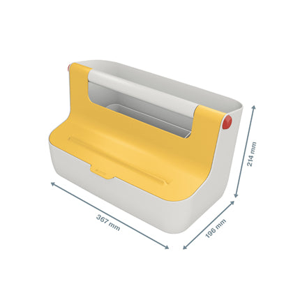 Leitz Aufbewahrungsbox 12 l (mit Deckel) – Acrylnitril-Butadien-Styrol (ABS) – Gelb – 214 × 196 × 367 mm