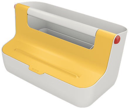 Leitz Aufbewahrungsbox 12 l (mit Deckel) – Acrylnitril-Butadien-Styrol (ABS) – Gelb – 214 × 196 × 367 mm