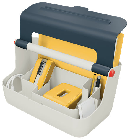 Leitz Aufbewahrungsbox 12 l – B 214 × H 196 × T 367 mm, mit Deckel, grau, ABS