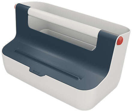 Leitz Aufbewahrungsbox 12 l – B 214 × H 196 × T 367 mm, mit Deckel, grau, ABS