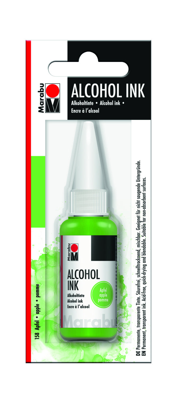Marabu Alkoholtinte – Apfelgrün 158, schnelltrocknend – 20 ml