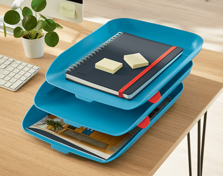 Leitz Cosy – Briefkorb für A4, Polystyrol (PS), Blau, Matt, 274 × 120 × 456 mm