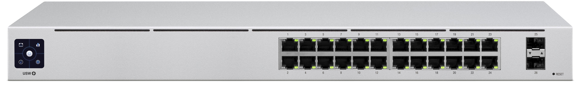 Ubiquiti USW-24 – Managed Switch – 24×GbE, 2×SFP, L2, 19" Rack
