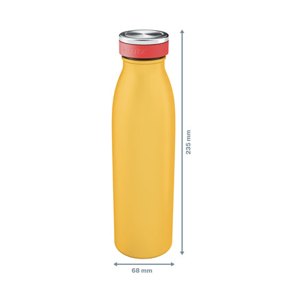 Leitz Cosy Isolierflasche 500 ml – Doppelwandig 7 h heiss / 15 h kalt, Edelstahl, Schraubdeckel