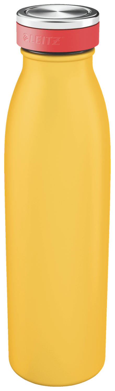 Leitz Cosy Isolierflasche 500 ml – Doppelwandig 7 h heiss / 15 h kalt, Edelstahl, Schraubdeckel