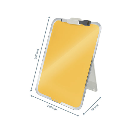 Leitz Glasboard – Gelb – 25 × 33 cm