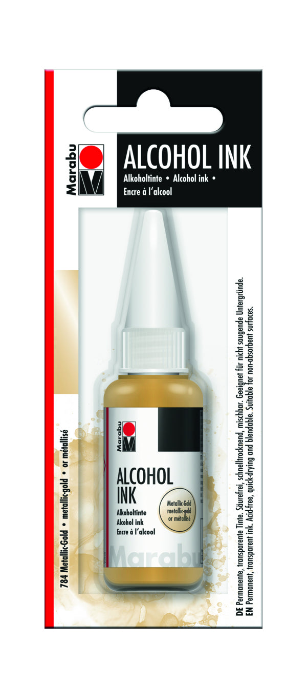 Marabu Alkoholtinte – Gold 784, schnelltrocknend – 20 ml