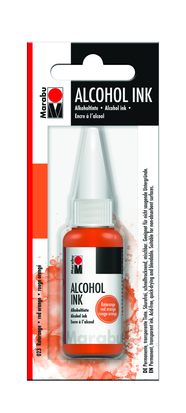 Marabu Alkoholtinte – Rot-Orange 023, schnelltrocknend – 20 ml
