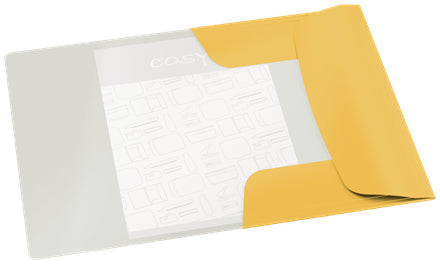 Leitz Cosy Eckspannermappe für A4 – Karton, Gelb, 3 Klappen, bis 150 Blatt
