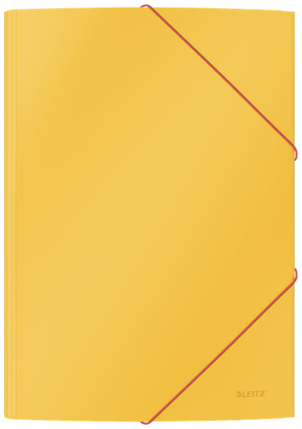 Leitz Cosy Eckspannermappe für A4 – Karton, Gelb, 3 Klappen, bis 150 Blatt