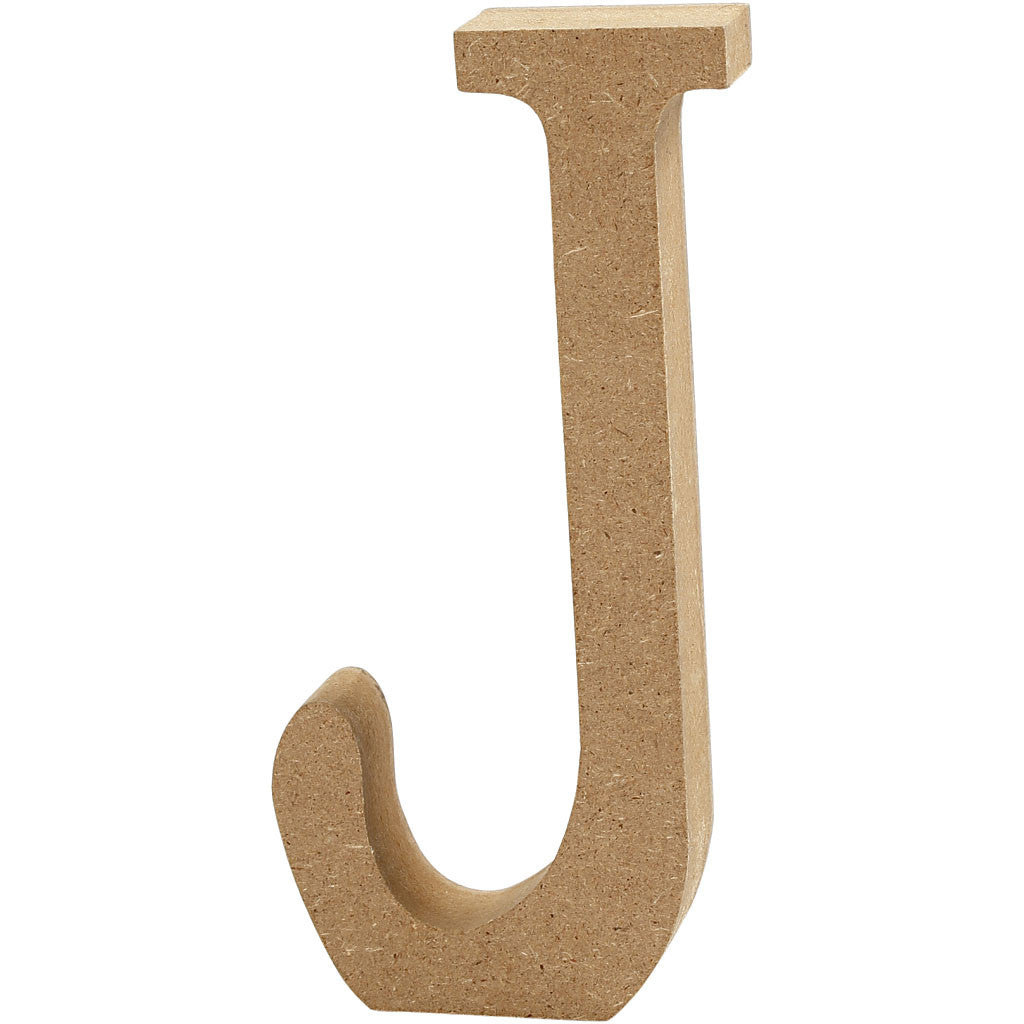 Creativ Company Deko-Buchstabe – J, 2 × 13 × 2 cm – Holz, natur