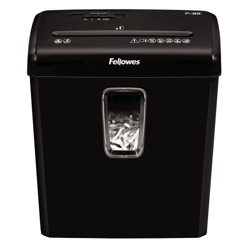 Fellowes P-30C – Aktenvernichter, DIN P-4, Partikelschnitt 4 × 34 mm, 6 Blatt, 15 l