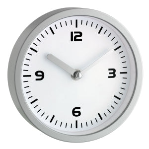 TFA-Dostmann TFA Dostmann Wanduhr – Analog, Ø 16,3 cm, Silber