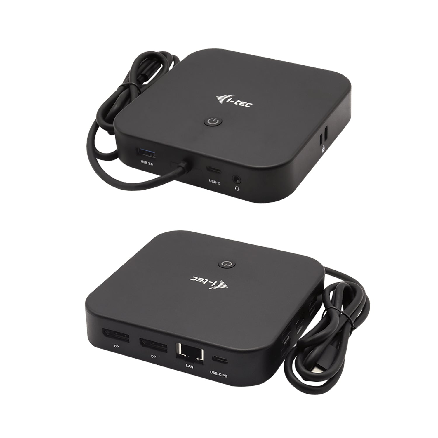 i-tec Dockingstation – USB-C, 2× DP, 5× USB-A, 100 W PD, GbE, 3,5 mm Audio, für Windows/Mac/Linux