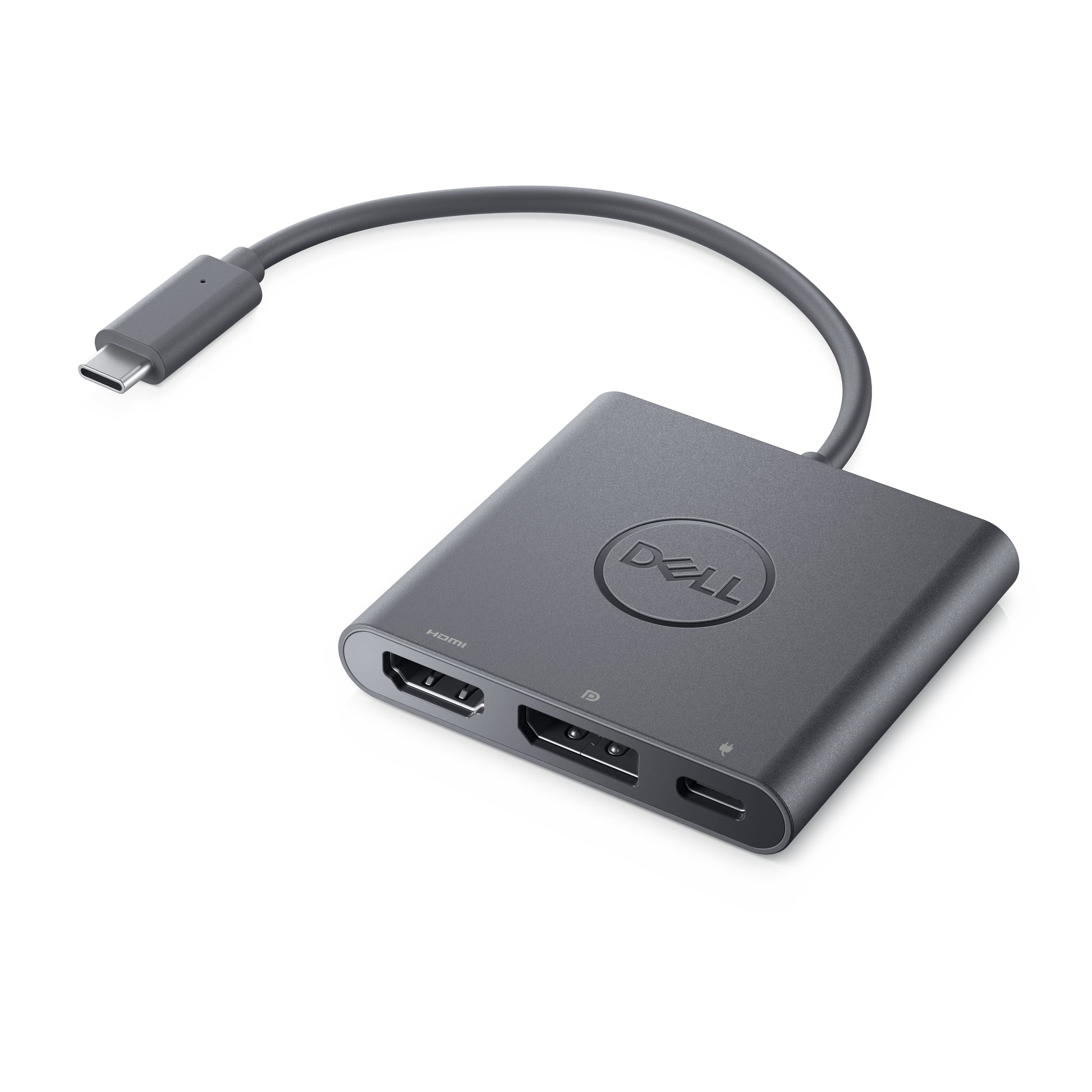 DELL 492-BCTU Adapter USB-C zu HDMI/DisplayPort – 4K (3840 × 2160), USB 3.2 Gen 2, Schwarz