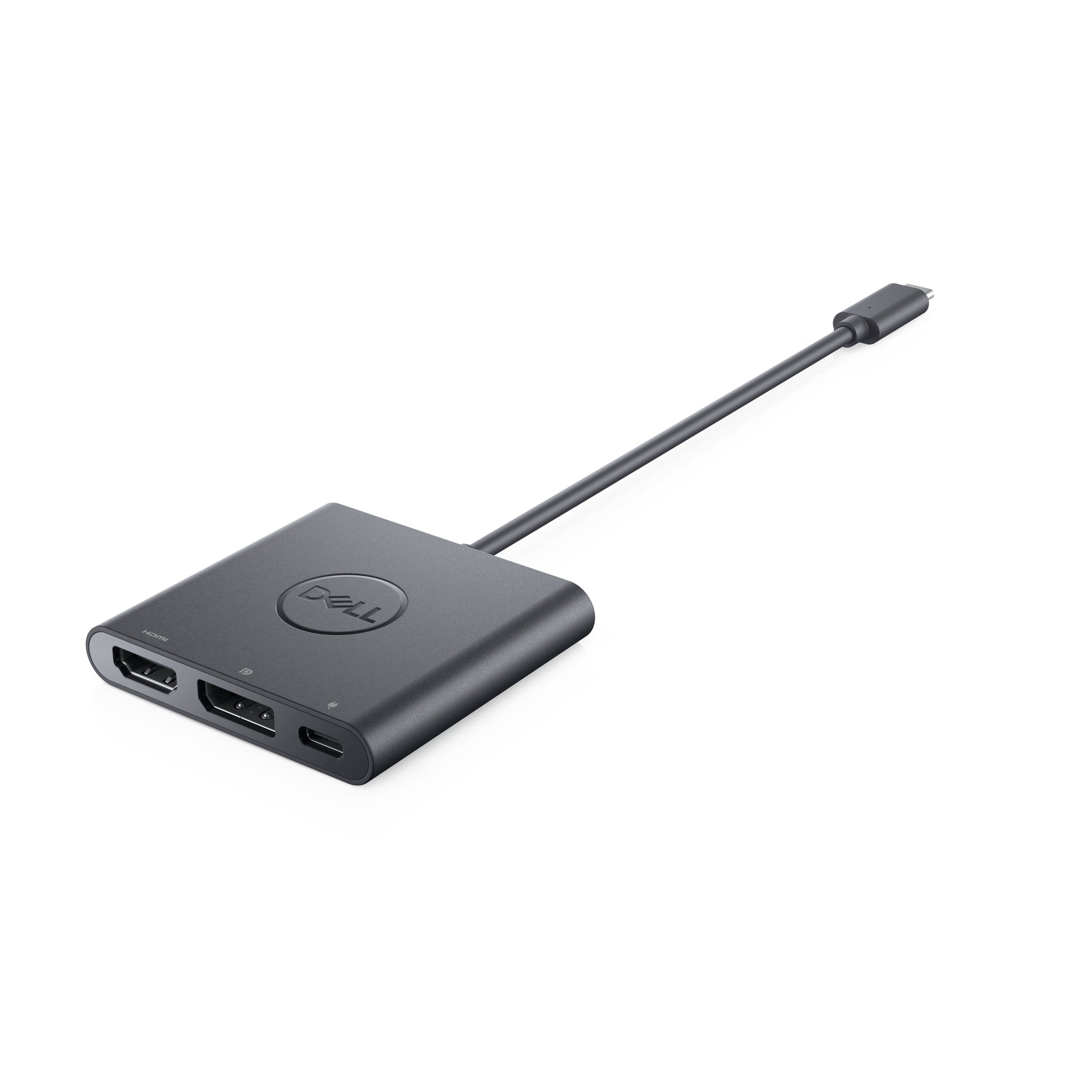 DELL 492-BCTU Adapter USB-C zu HDMI/DisplayPort – 4K (3840 × 2160), USB 3.2 Gen 2, Schwarz