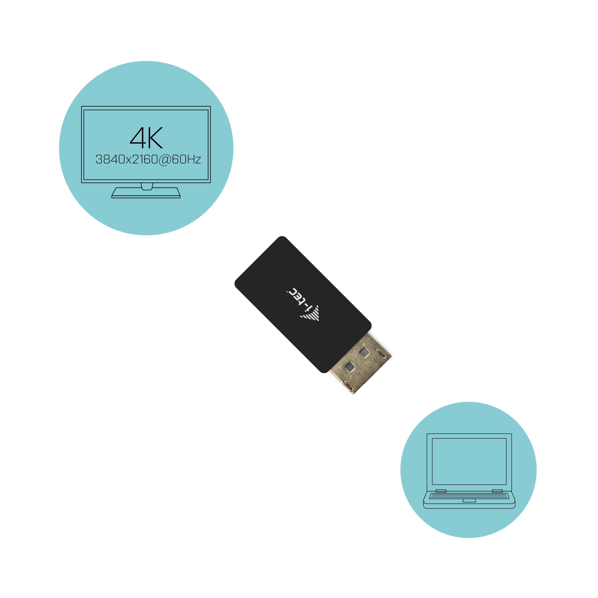 i-tec DisplayPort-auf-HDMI-Adapter, 4K@60 Hz