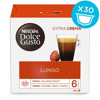 Nescafé Lungo – Kapseln für Dolce Gusto – 30 Kapseln