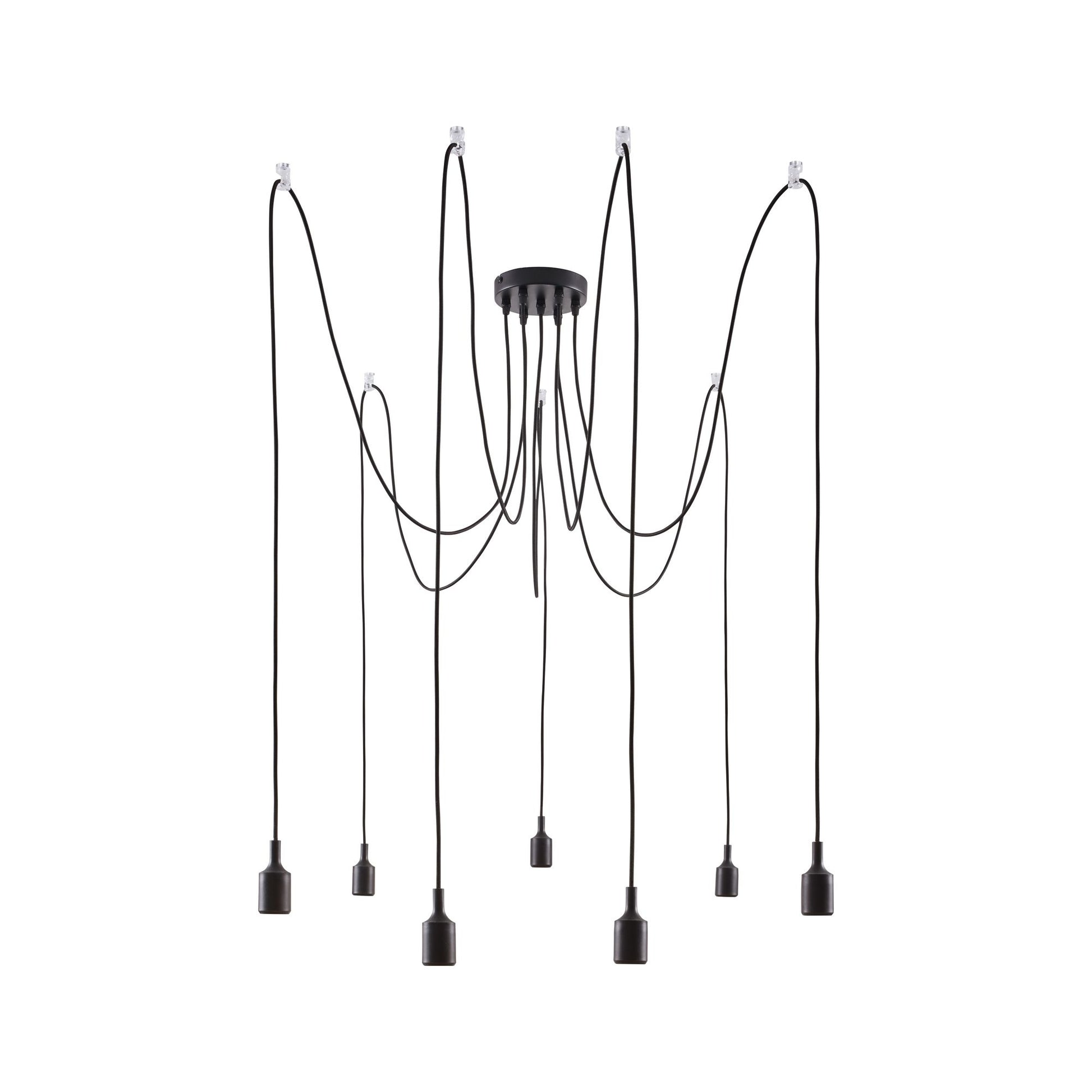 Paulmann Pendel Neordic Ketil – Ø 15 × 20 cm, 140 W, dimmbar, schwarz, 7× E27