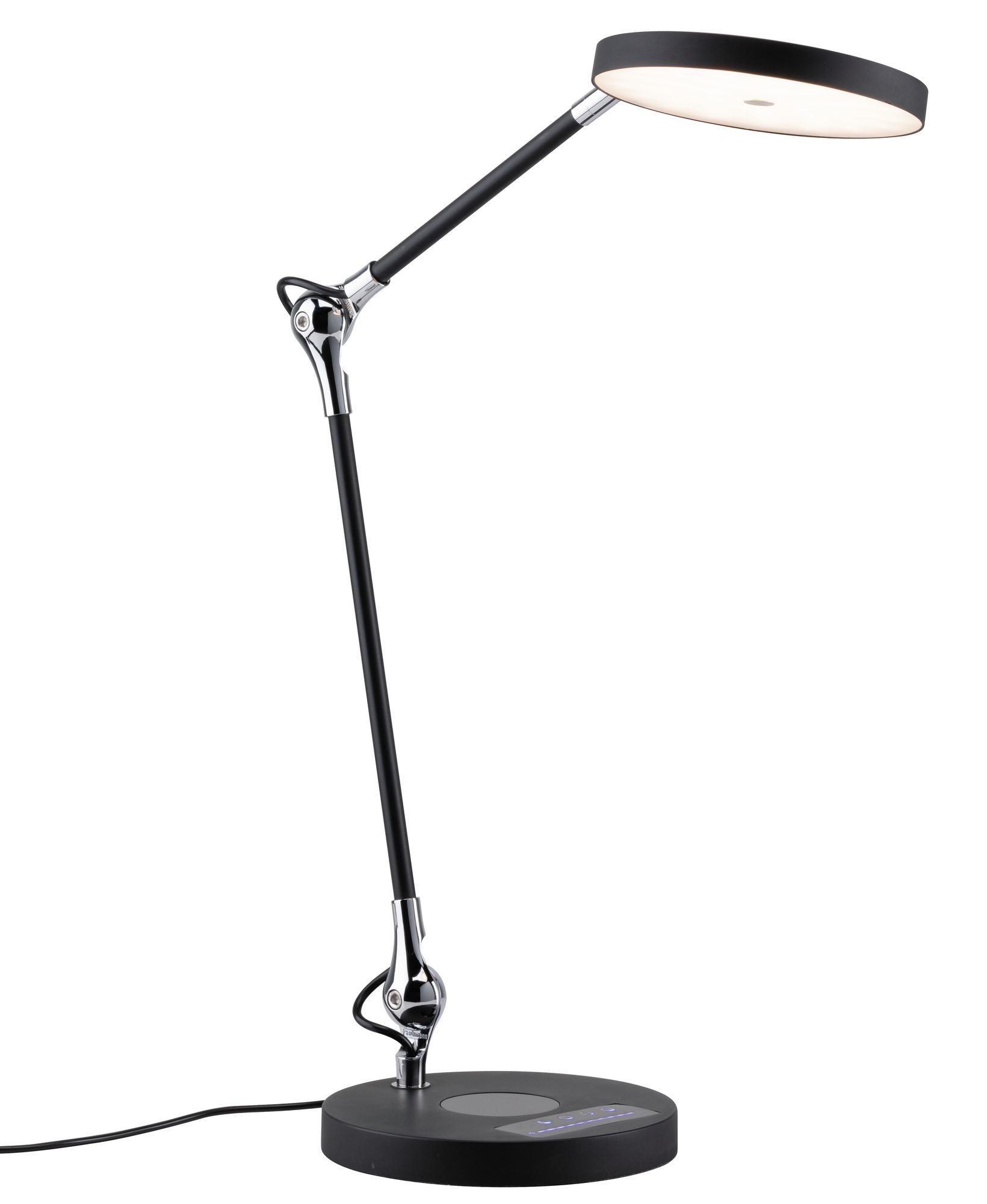 Paulmann Numis Tischleuchte – 18 × 43 × 44 cm, 1100 lm, 11 W, 2700–6500 K, dimmbar, schwarz, Touch, QI