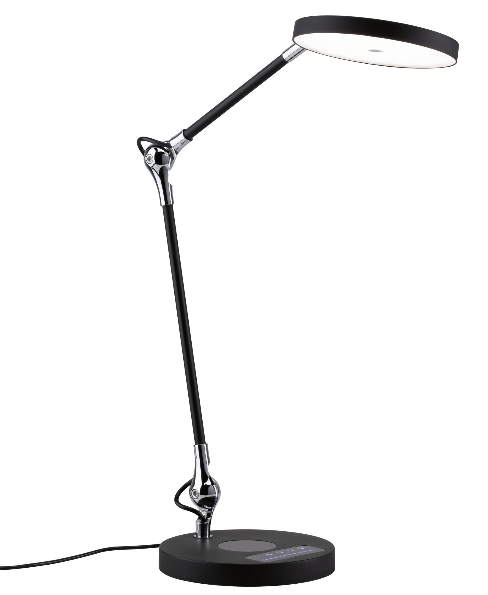 Paulmann Numis Tischleuchte – 18 × 43 × 44 cm, 1100 lm, 11 W, 2700–6500 K, dimmbar, schwarz, Touch, QI