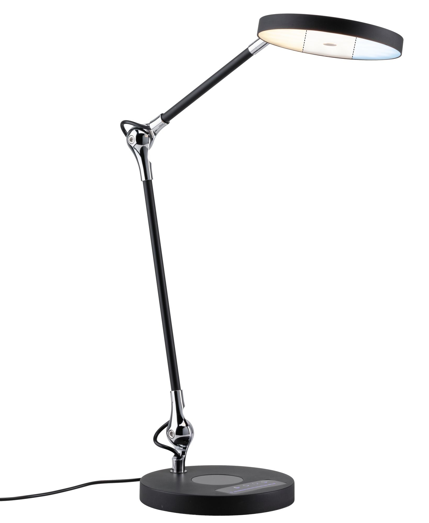 Paulmann Numis Tischleuchte – 18 × 43 × 44 cm, 1100 lm, 11 W, 2700–6500 K, dimmbar, schwarz, Touch, QI