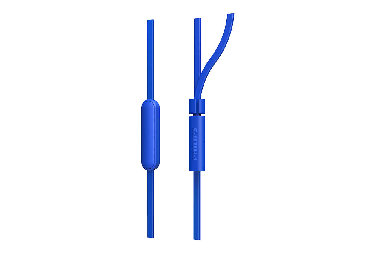 Philips TAE1105BL/00 In-Ear Kopfhörer – Stereo, Kabelgebunden, 3,5 mm Klinke, Blau