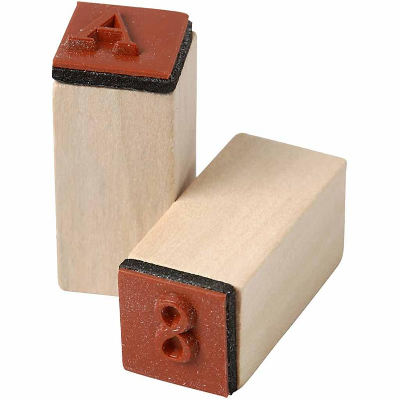 Creativ Company Stempel-Set – Buchstaben – 42 Stempel – Holz
