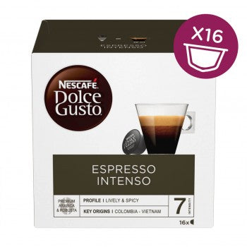 Nescafé Espresso Intenso – Kapseln für Dolce Gusto – mittel, 16 Kapseln
