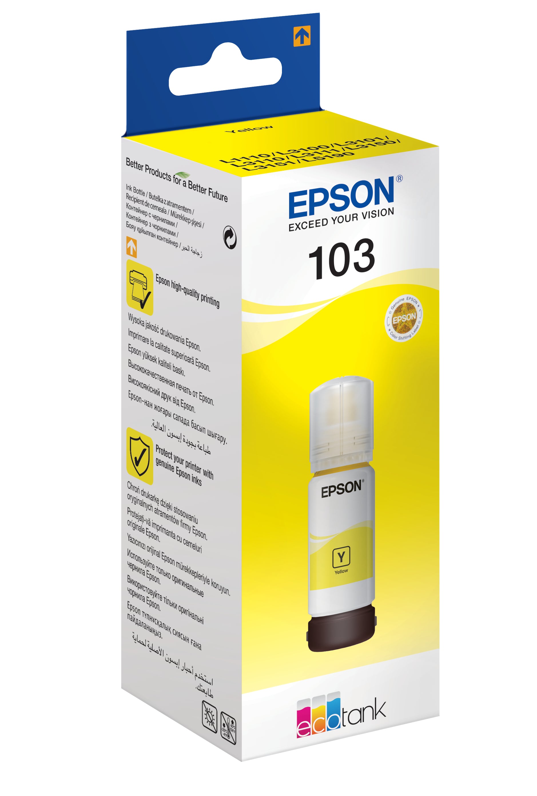 Epson Tintenpatrone 103 (EcoTank), Gelb – für EcoTank