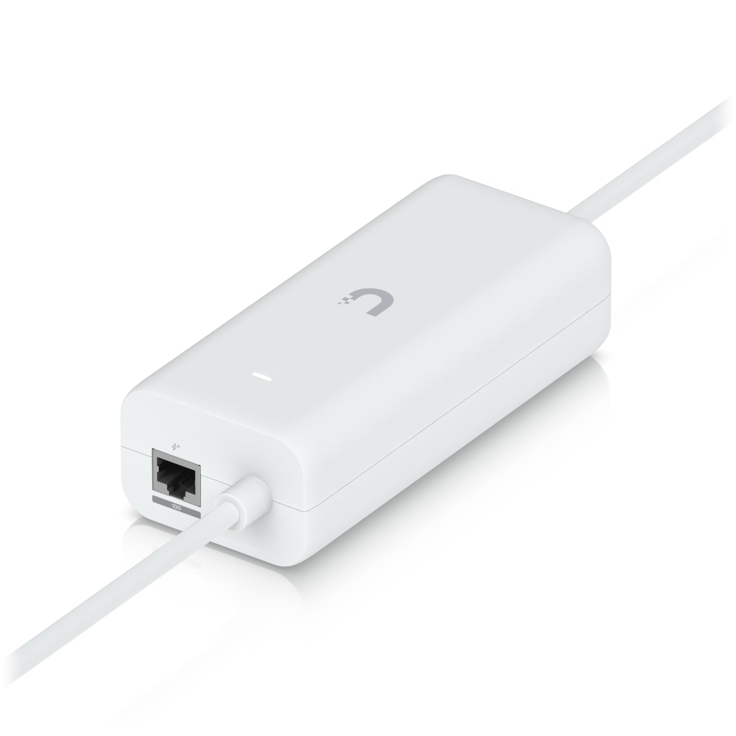 Ubiquiti PoE-Injektor 30 W – 10 Gigabit Ethernet, RJ-45×1, USB-C×1 – 48 V PoE – Wandmontage – Weiss
