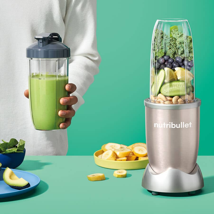 NutriBullet Smoothie-Mixer NB904CP – 0,7 l, 900 W, To-Go – champagner