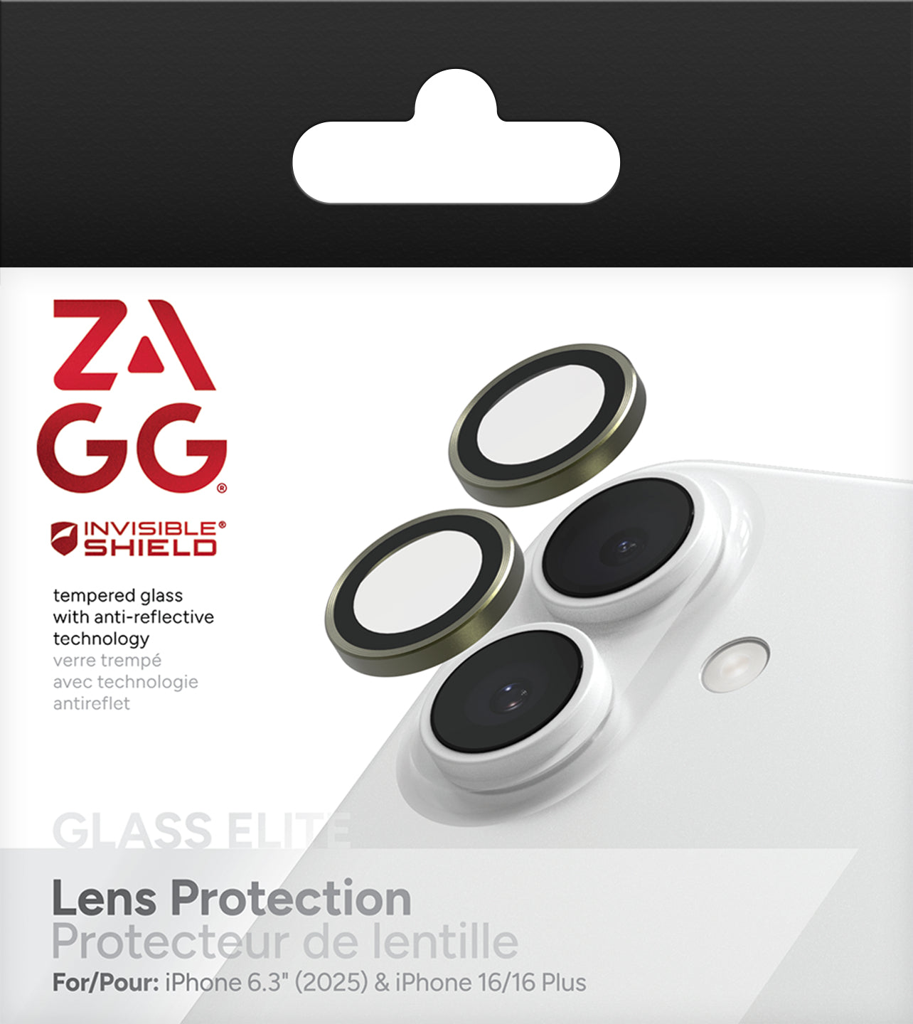 ZAGG Displayschutz (Panzerglas), Antireflex – für iPhone 17/16/16+ – 2er-Pack