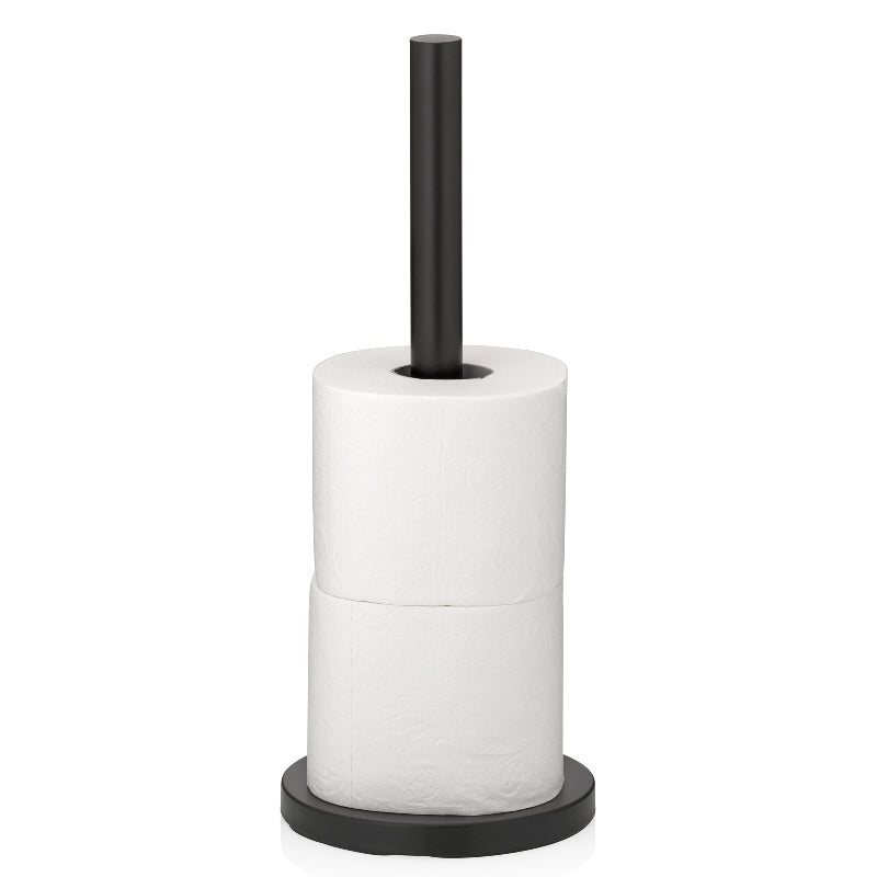 Kela Toilettenpapierständer – Metall, Schwarz, für 3 Rollen, 15 × 15 × 37 cm
