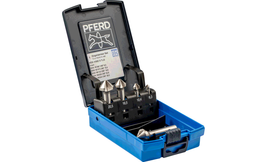 PFERD Senker, HSS-E, DIN 335 C 90°, 5 Stk., Set