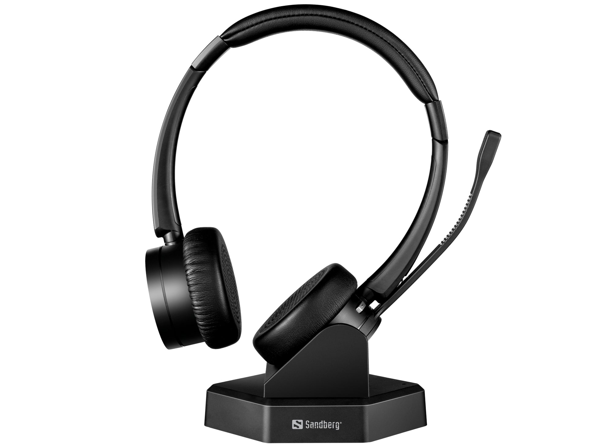 Sandberg Wireless Office Headset Pro+ – Duo Headset – Bluetooth 5.0 – Schwarz – bis 20 h
