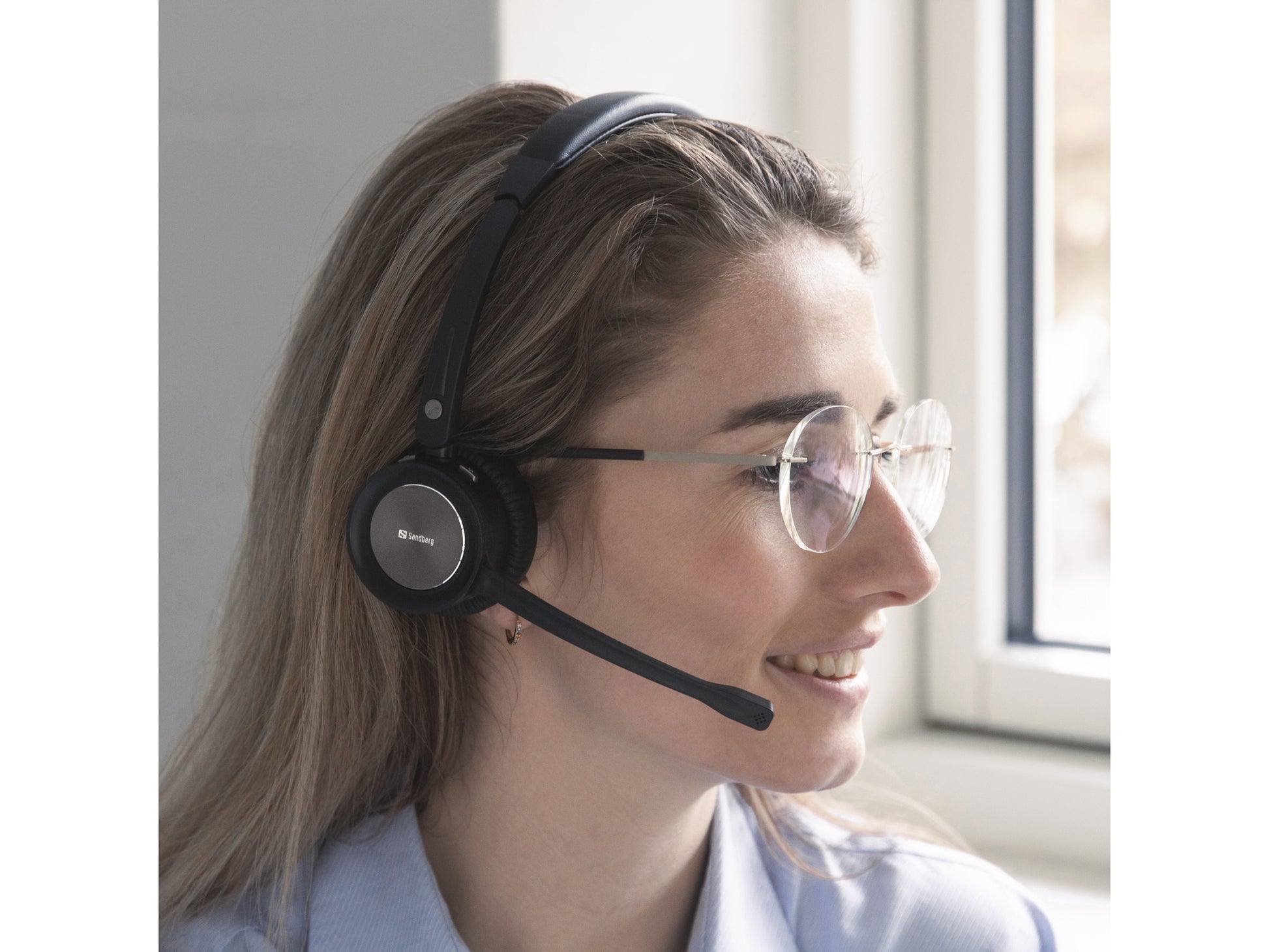 Sandberg Wireless Office Headset Pro+ – Duo Headset – Bluetooth 5.0 – Schwarz – bis 20 h