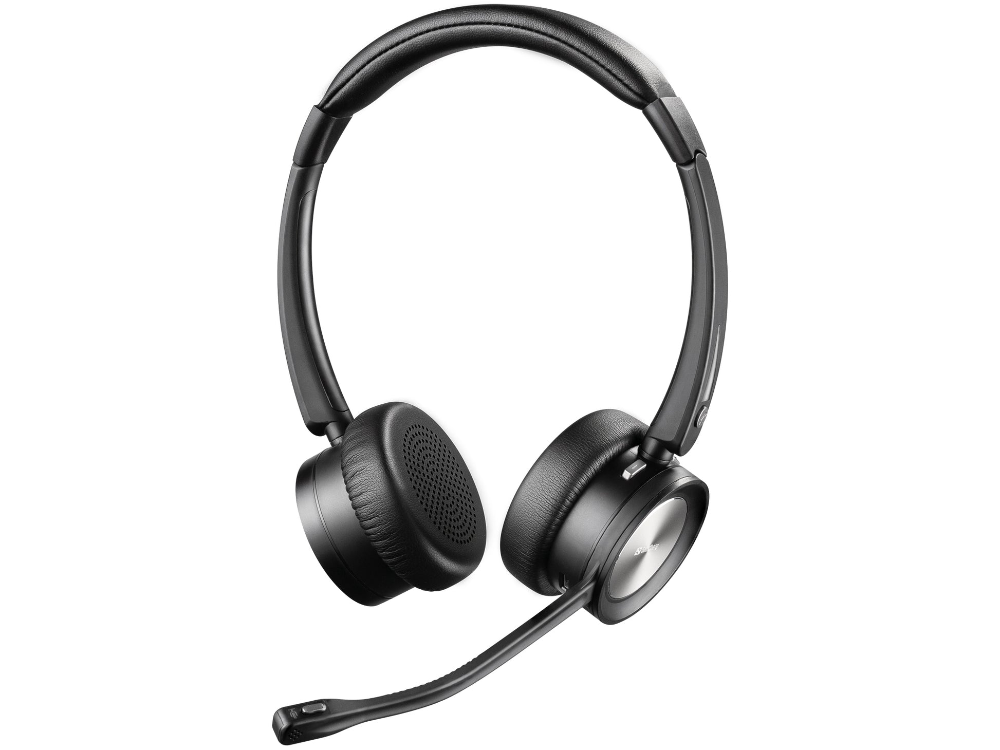 Sandberg Wireless Office Headset Pro+ – Duo Headset – Bluetooth 5.0 – Schwarz – bis 20 h