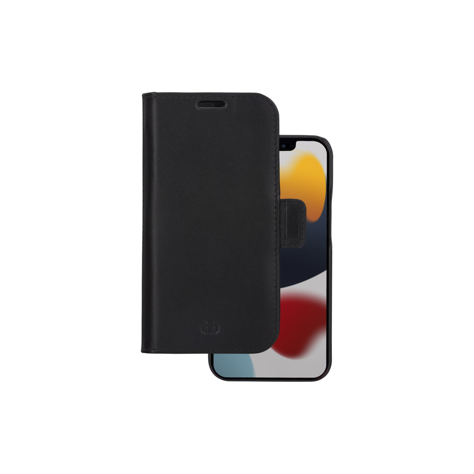 dbramante1928 Lynge Wallethülle – für Apple iPhone 12/12 Pro, 3 Kartenfächer, Leder, Schwarz