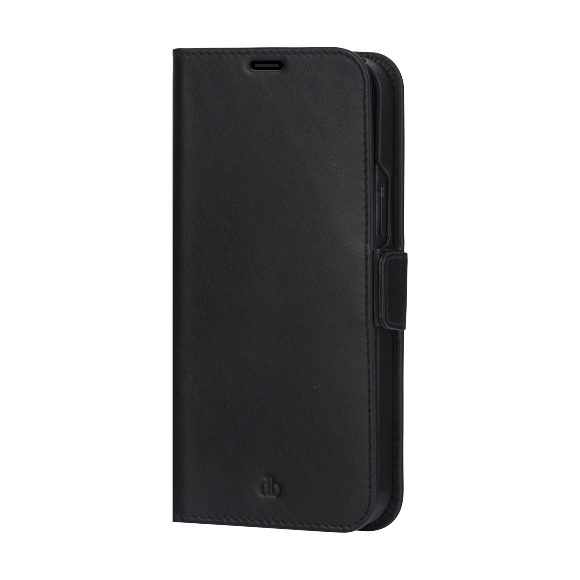 dbramante1928 Lynge Wallethülle – für Apple iPhone 12/12 Pro, 3 Kartenfächer, Leder, Schwarz