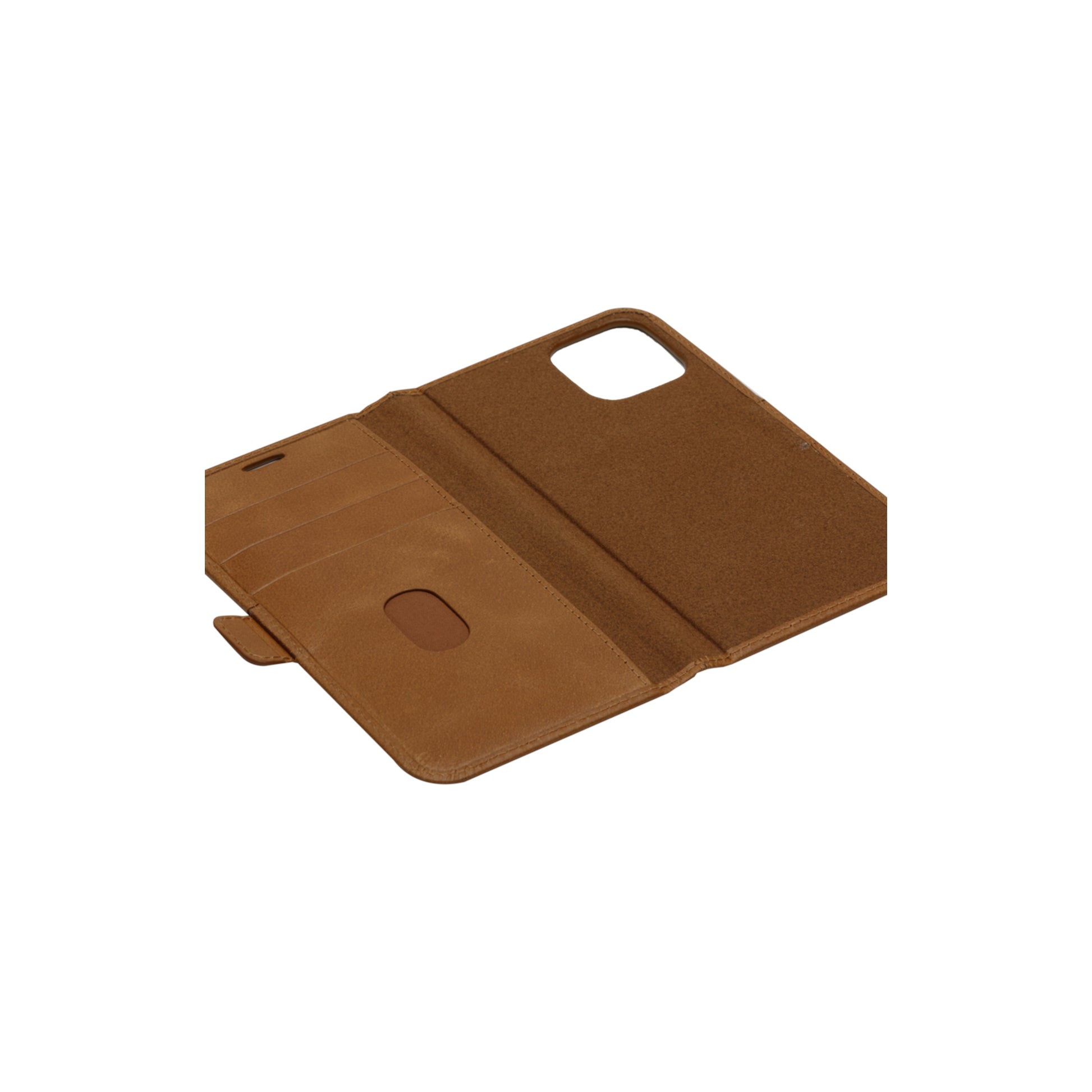 dbramante1928 Lynge Wallethülle – für Apple iPhone 12/12 Pro, 3 Kartenfächer, Leder, Beige, Magnetverschluss