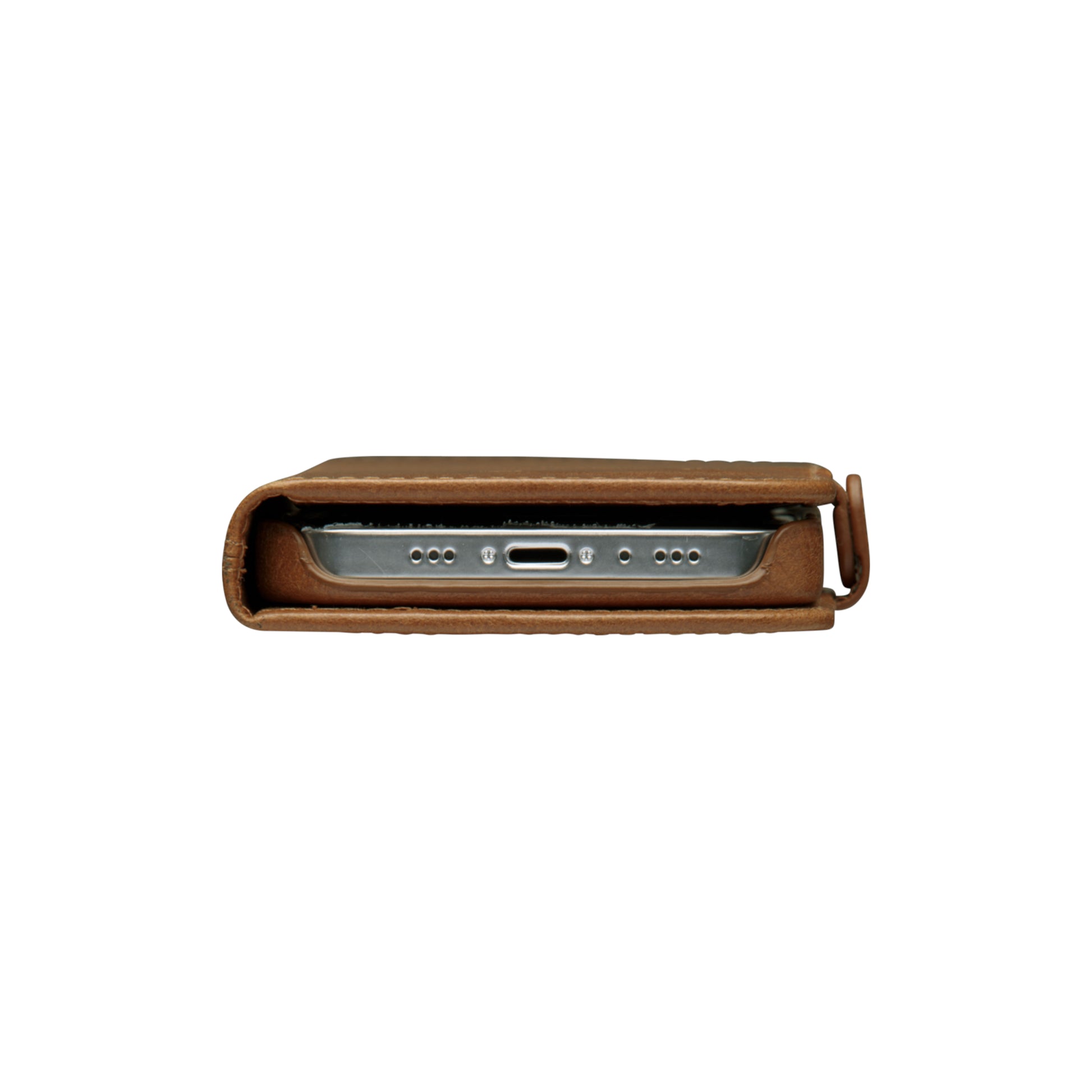 dbramante1928 Lynge Wallethülle – für Apple iPhone 12/12 Pro, 3 Kartenfächer, Leder, Beige, Magnetverschluss